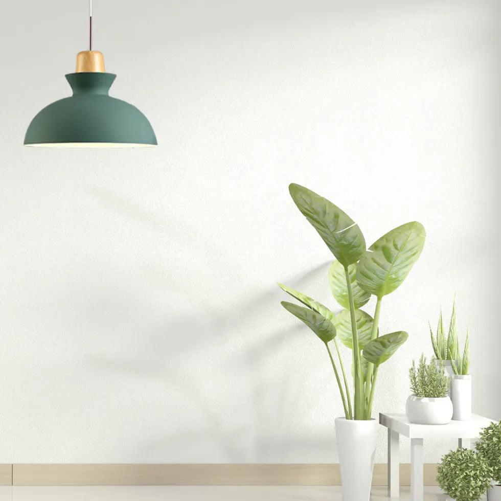 Vintage Iron Pot Lid Grey Pendant Light