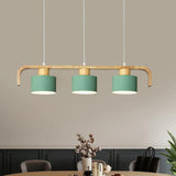 Segmented Layout Dining Room Wooden Pendant Light - Clowas