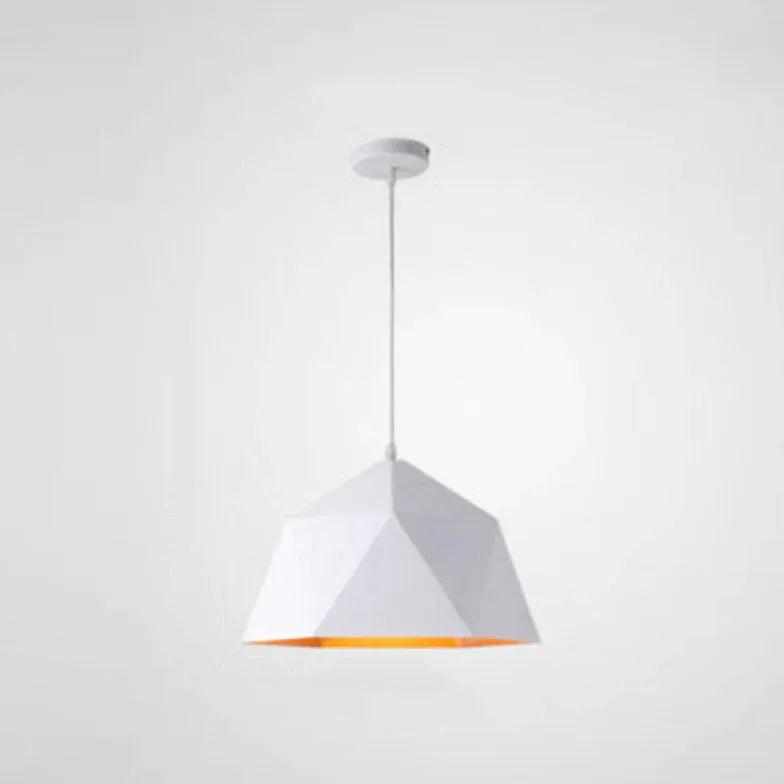 Polyhedron White Morandi Light Single Pendant - Clowas