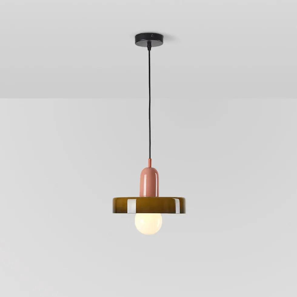 Cartoon Mushroom Modern Glass Pendant Light - Clowas