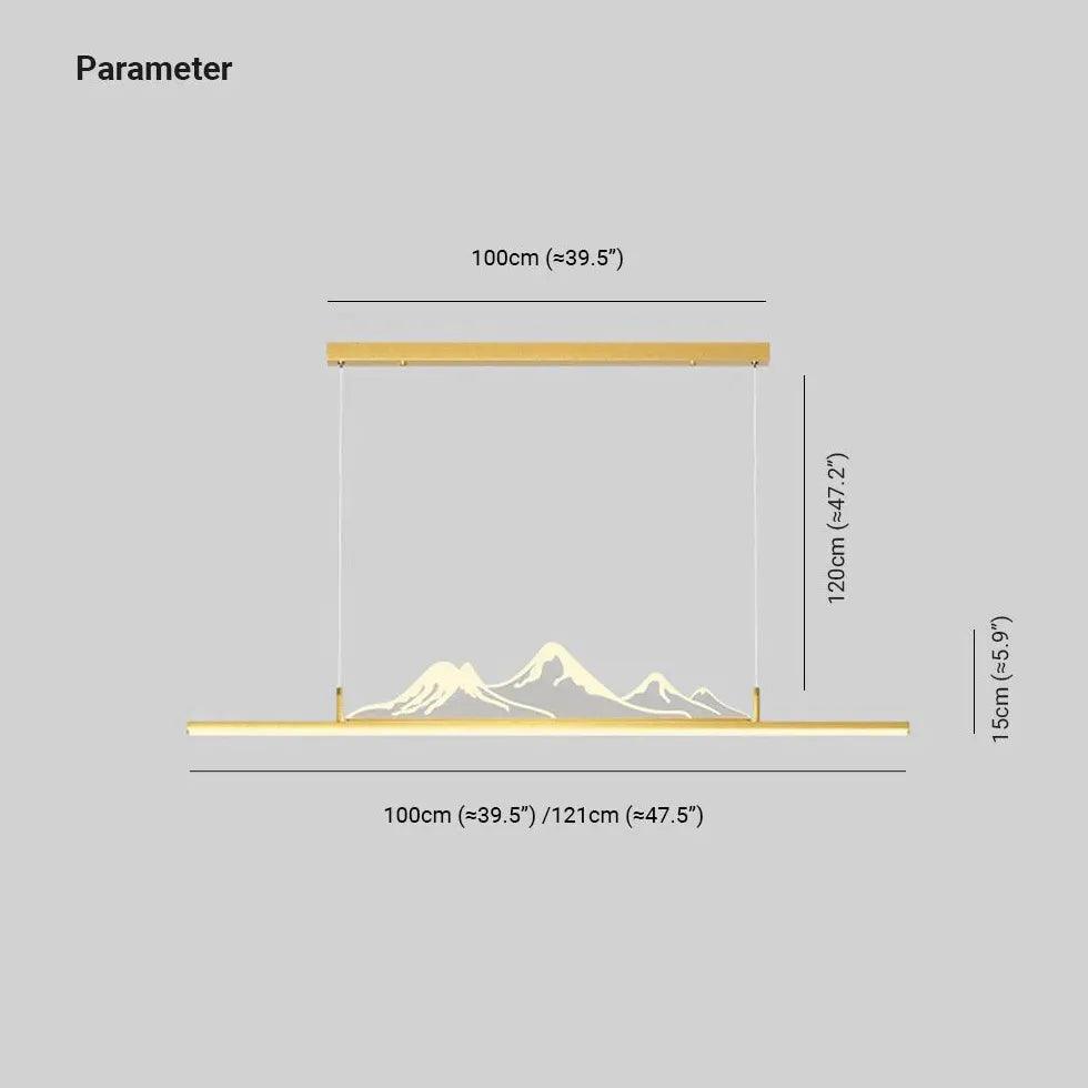 Mountain Contour LED Modern Linear Pendant Light - Clowas