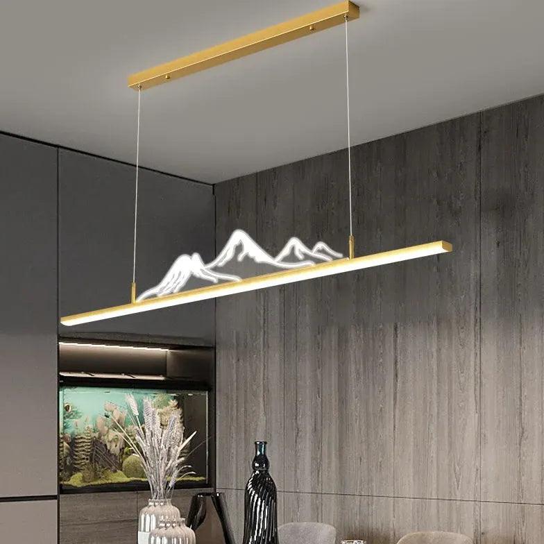 Mountain Contour LED Modern Linear Pendant Light - Clowas