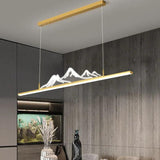 Mountain Contour LED Modern Linear Pendant Light - Clowas