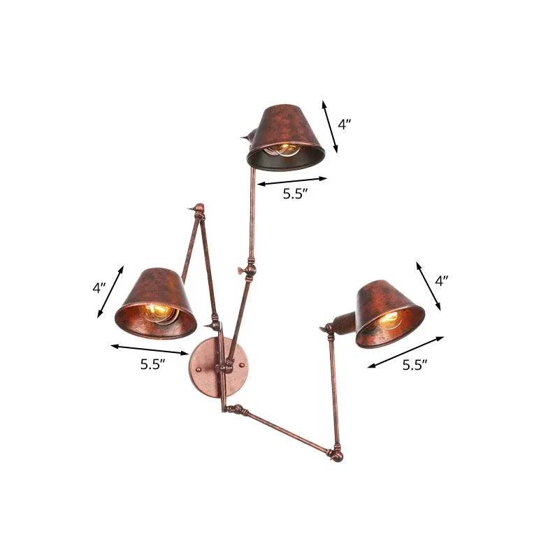 Multi Arm Adjustable Industrial Wall Lights - Clowas