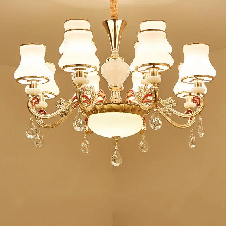 Multi-Arm Lampshade Vintage Chandelier - Clowas
