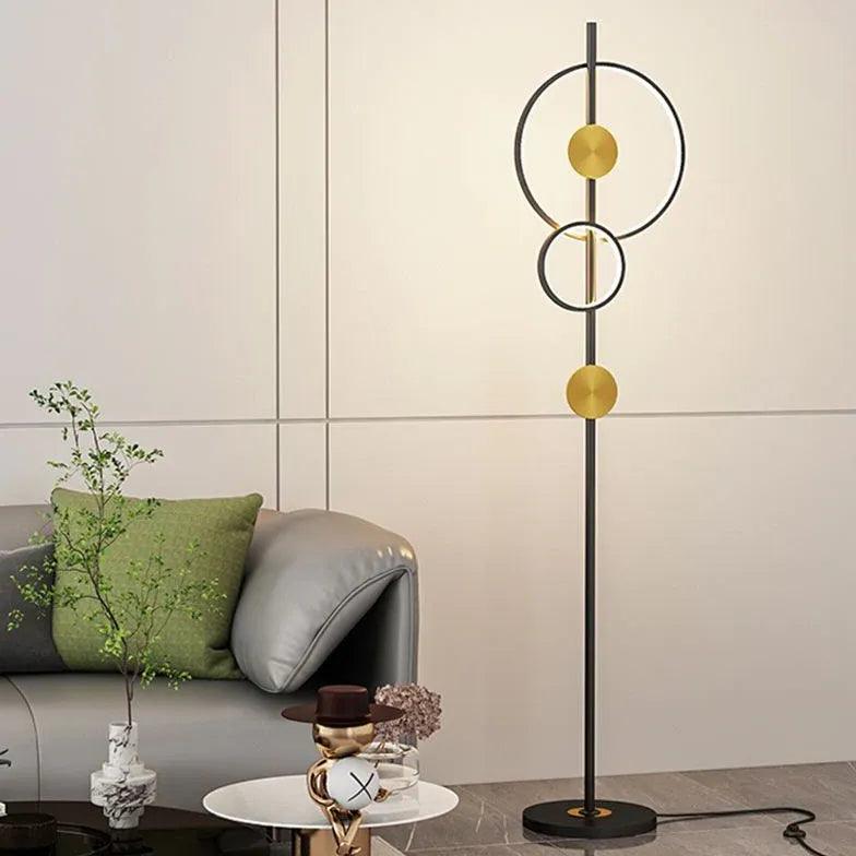 Multi-Circle Metal Modern Floor Lamp - Clowas