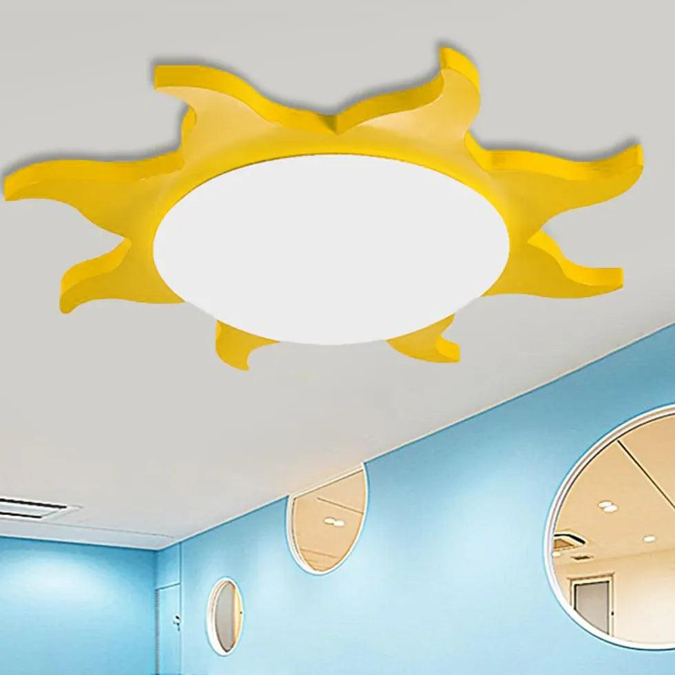 Multi-color Sunflower Shaped Bedroom Ceiling Light - Clowas