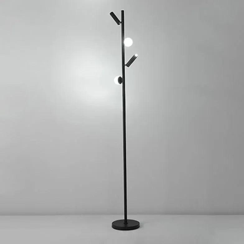 Multi-Head Black Slim Floor Lamp - Clowas