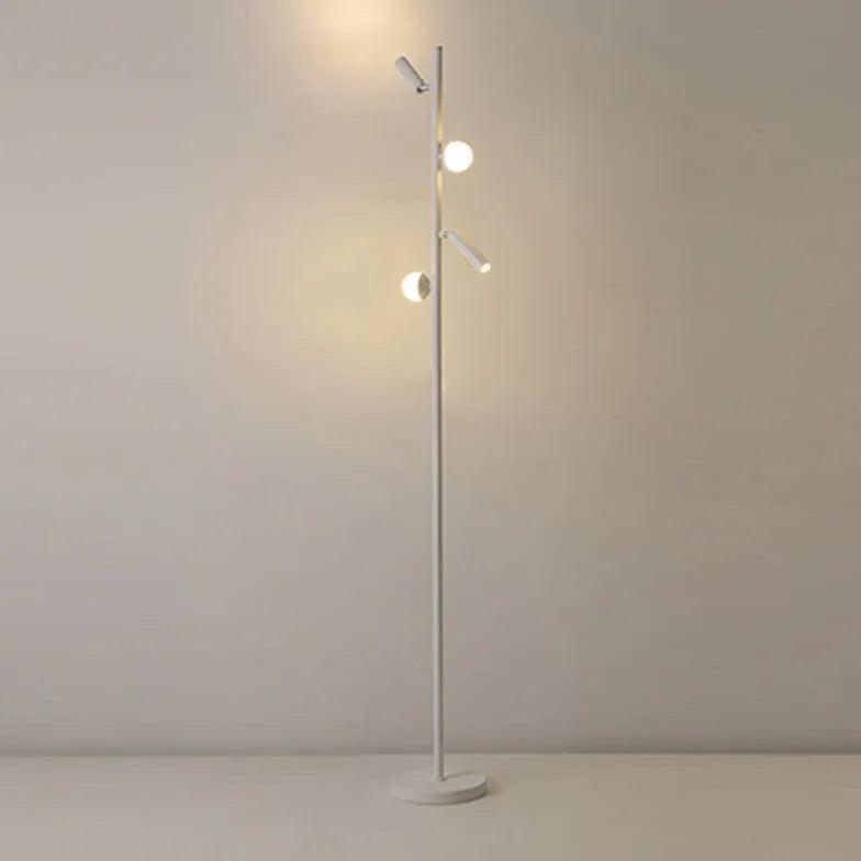 Multi-Head Black Slim Floor Lamp - Clowas