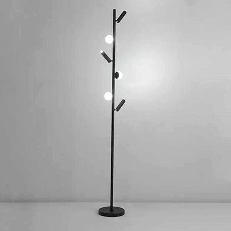 Multi-Head Black Slim Floor Lamp - Clowas