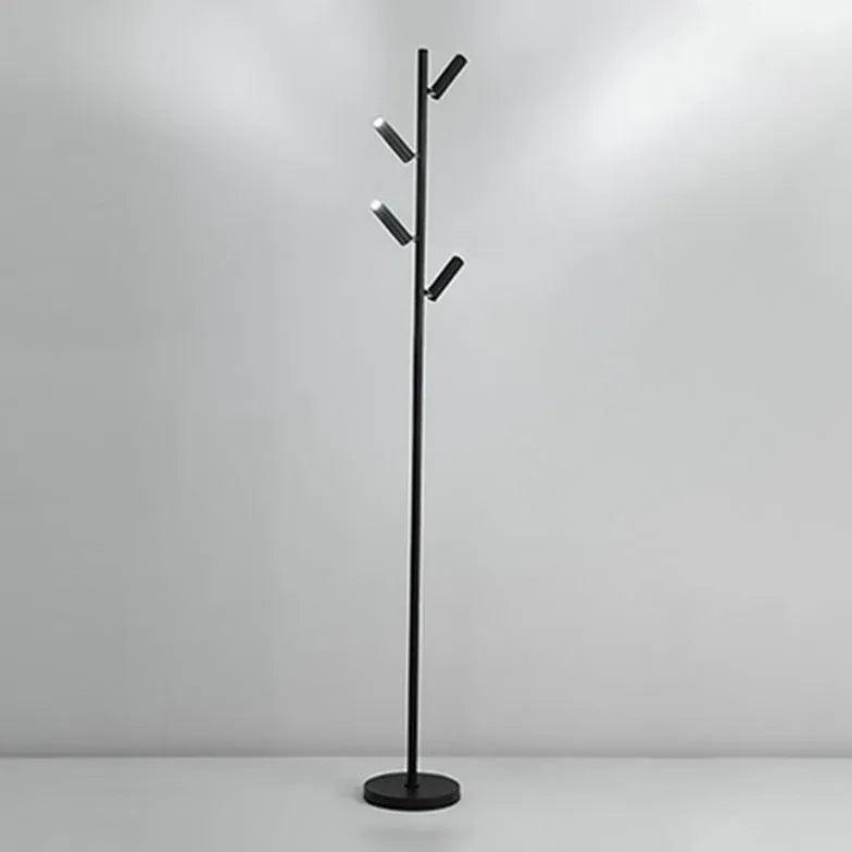 Multi-Head Black Slim Floor Lamp - Clowas