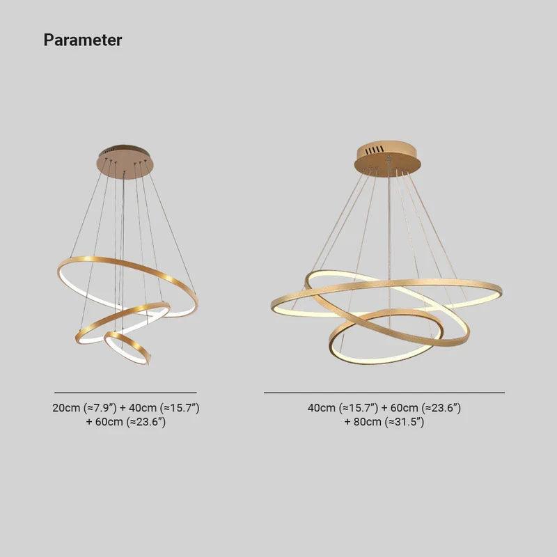 Multi-Layer Ring Design Modern LED Pendant Light - Clowas
