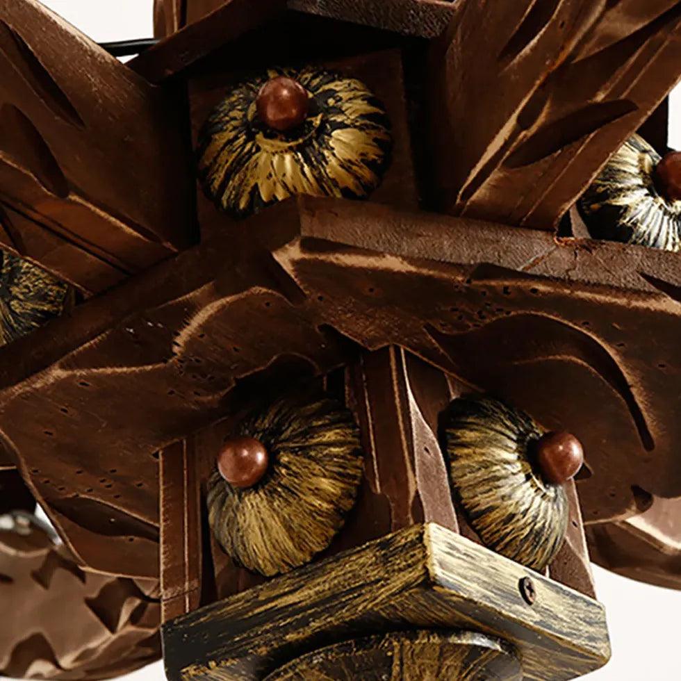 Multi-layer Wooden Vintage Structure Chandelier - Clowas
