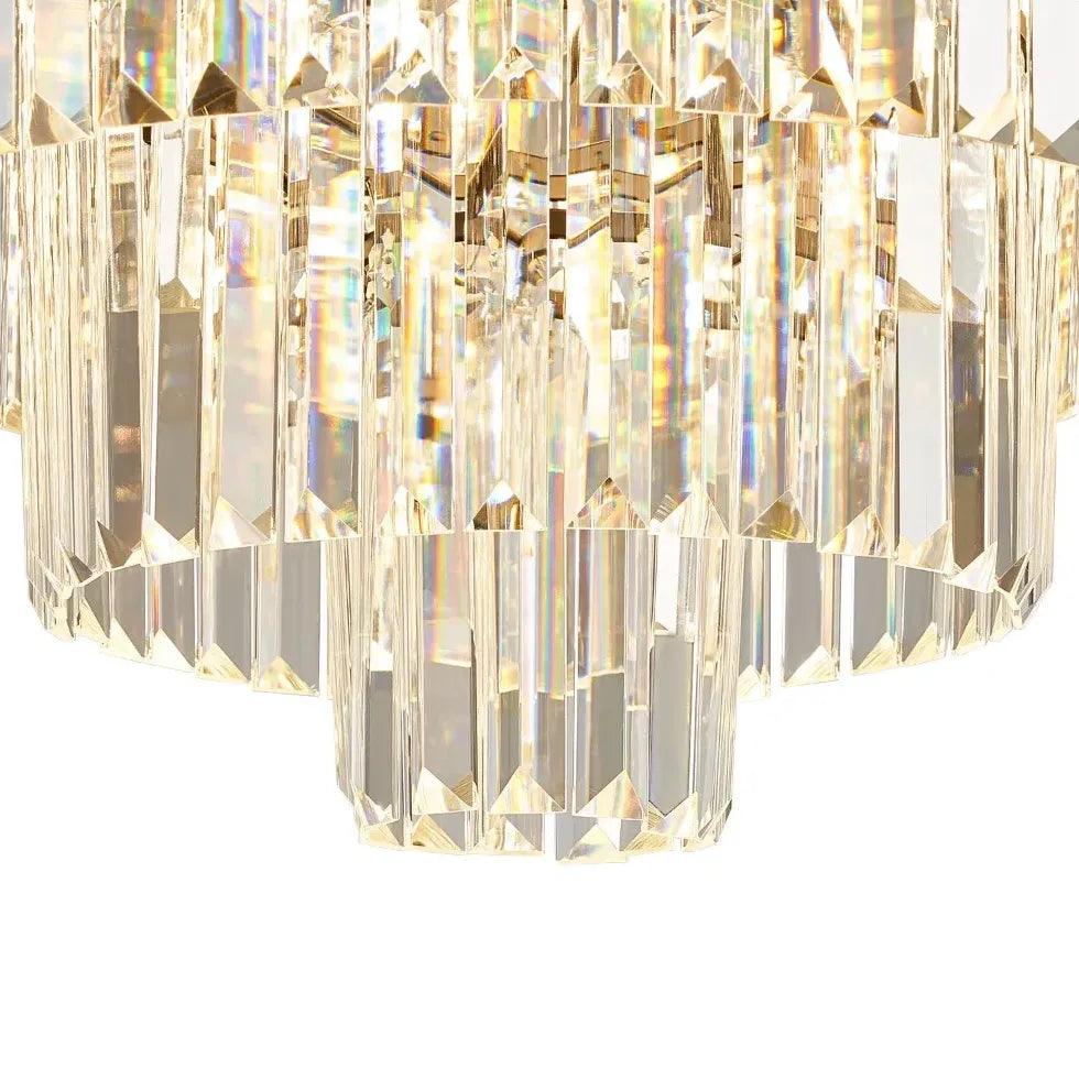 Multi-Layered Crystal Gold Branch Chandelier - Clowas