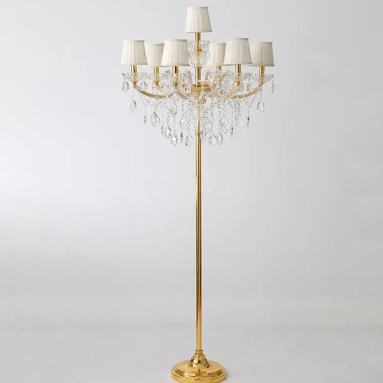 Multi-Light Crystal Elegant Vintage Floor Lamp - Clowas