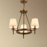 Multi-Light Fabric Shade Industrial Living Room Chandelier - Clowas