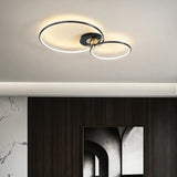 Multi-light Ring Modern Black LED Ceiling Light - Clowas