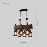 Multi-Light Wooden Vintage Lantern Pendant Light - Clowas