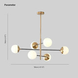 Contemporary Glass Round Chandelier Electroplated Finish