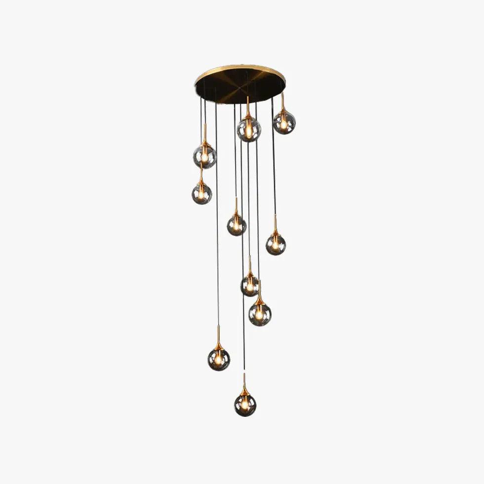 Multi-Sphere Metal Ring Modern Chandelier - Clowas