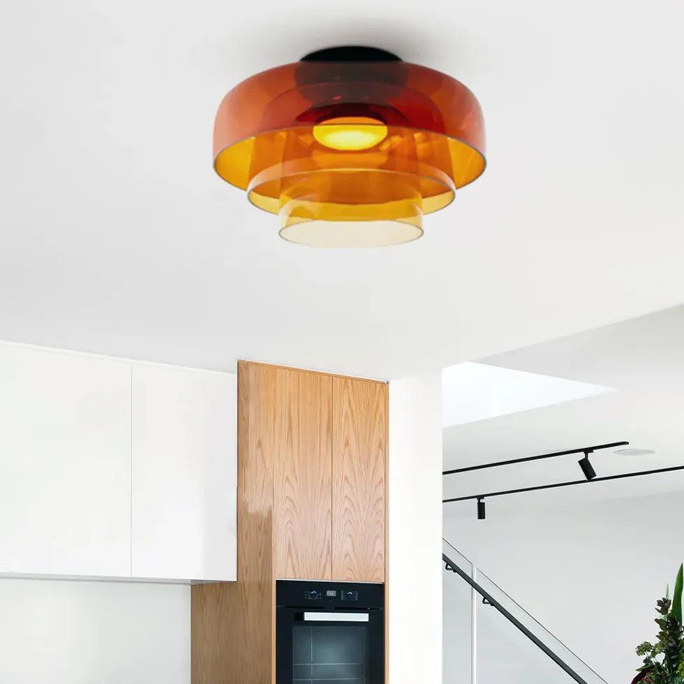 Multiple Coat Modern Glass Flush Ceiling Lights - Clowas