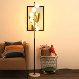 Modern Globe Glass Floor Lamp for Living Room