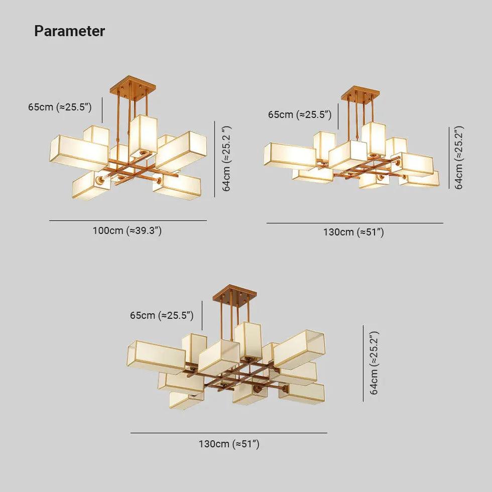 Multiple Rectangular Modern Living Room Pendant Lights - Clowas