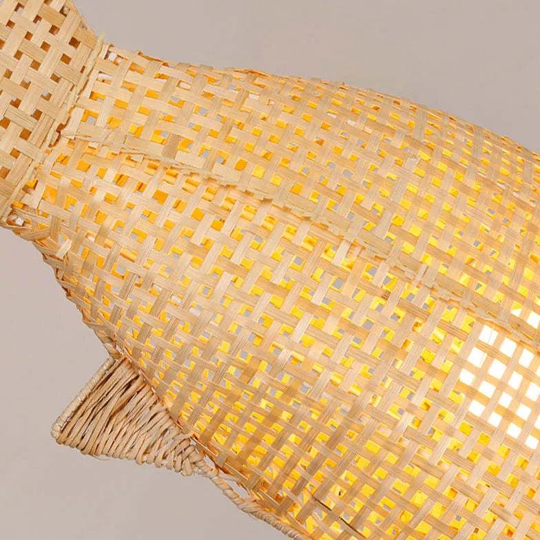 Fish Grid Restaurant Rattan Pendant Light - Clowas