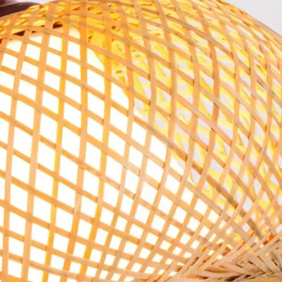 Trapezoid Lantern Rattan Flush Ceiling Lights - Clowas