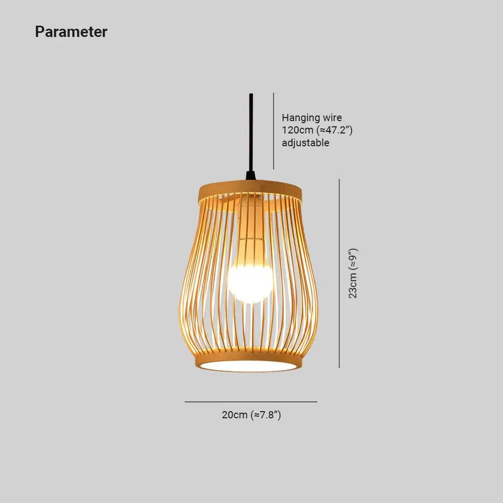 Oval Weaving Dining Room Wooden Pendant Light - Clowas