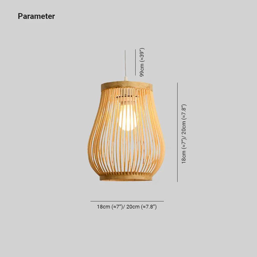 Natural Hollowing Rattan Pendant Light - Clowas