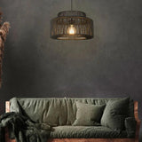 Simple Dark Tones Rattan Pendant Light - Clowas