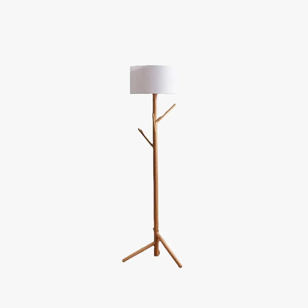 Wooden Hat Rack Tripod Floor Lamp - Clowas