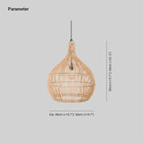 Japanese Bamboo Rattan Tea Room Pendant Light