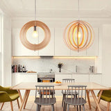 Rotating Circular Moon Pendant Light for Dining Room