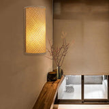 Vertical Slender Rattan Decorative Wall Lamp - Clowas