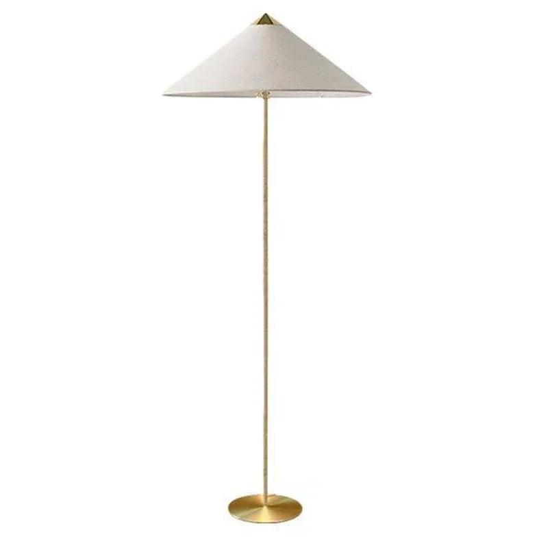 Cone Rattan White Floor Lamp - Clowas