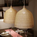 Boho Rattan Pendant Light for Dining Room