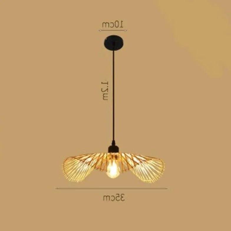 Natural Grid Restaurant Rattan Pendant Light - Clowas