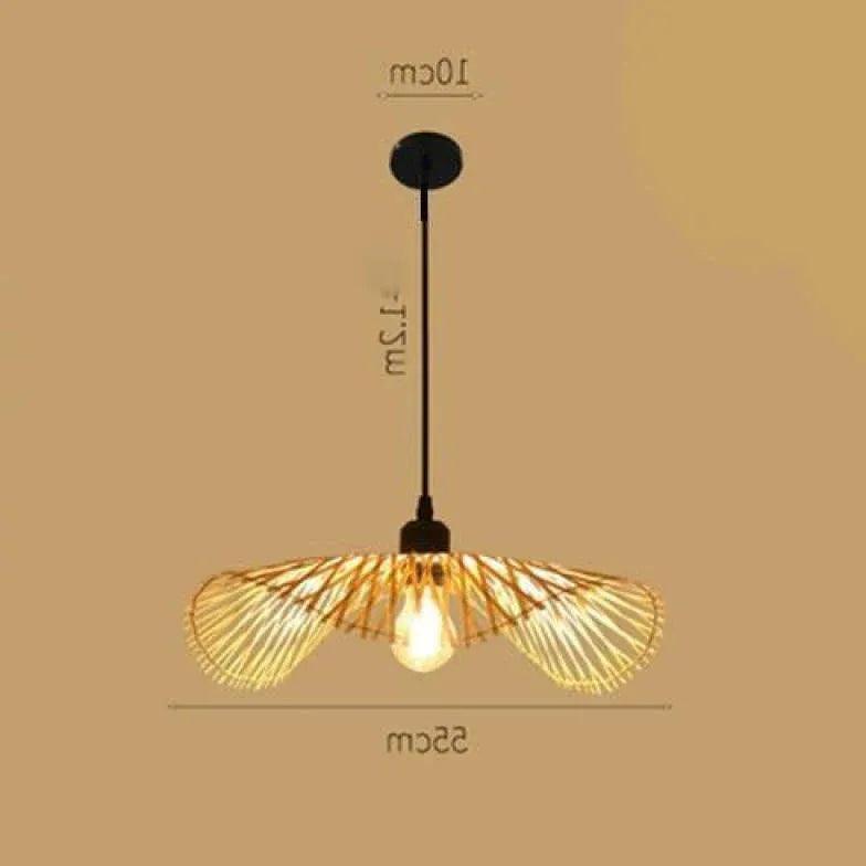 Natural Grid Restaurant Rattan Pendant Light - Clowas