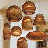 Layered Braided Design Rattan Vintage Pendant Light - Clowas