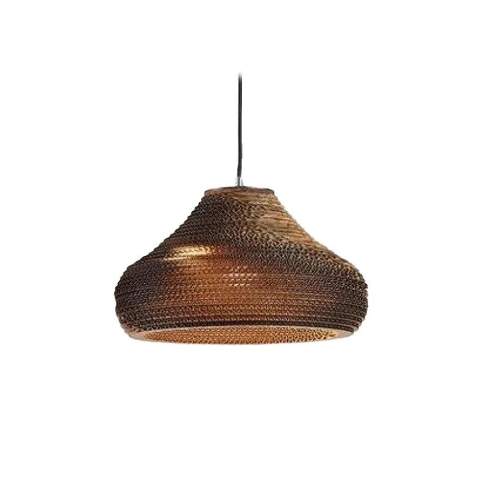 Layered Braided Design Rattan Vintage Pendant Light - Clowas