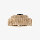 Double Layer Slim Bedroom Rattan Pendant Light - Clowas