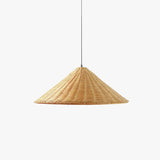 Cone Shaped Woven Rattan Dining Room Pendant Light - Clowas