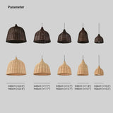 Natural Barrel Kitchen Rattan Pendant Light - Clowas