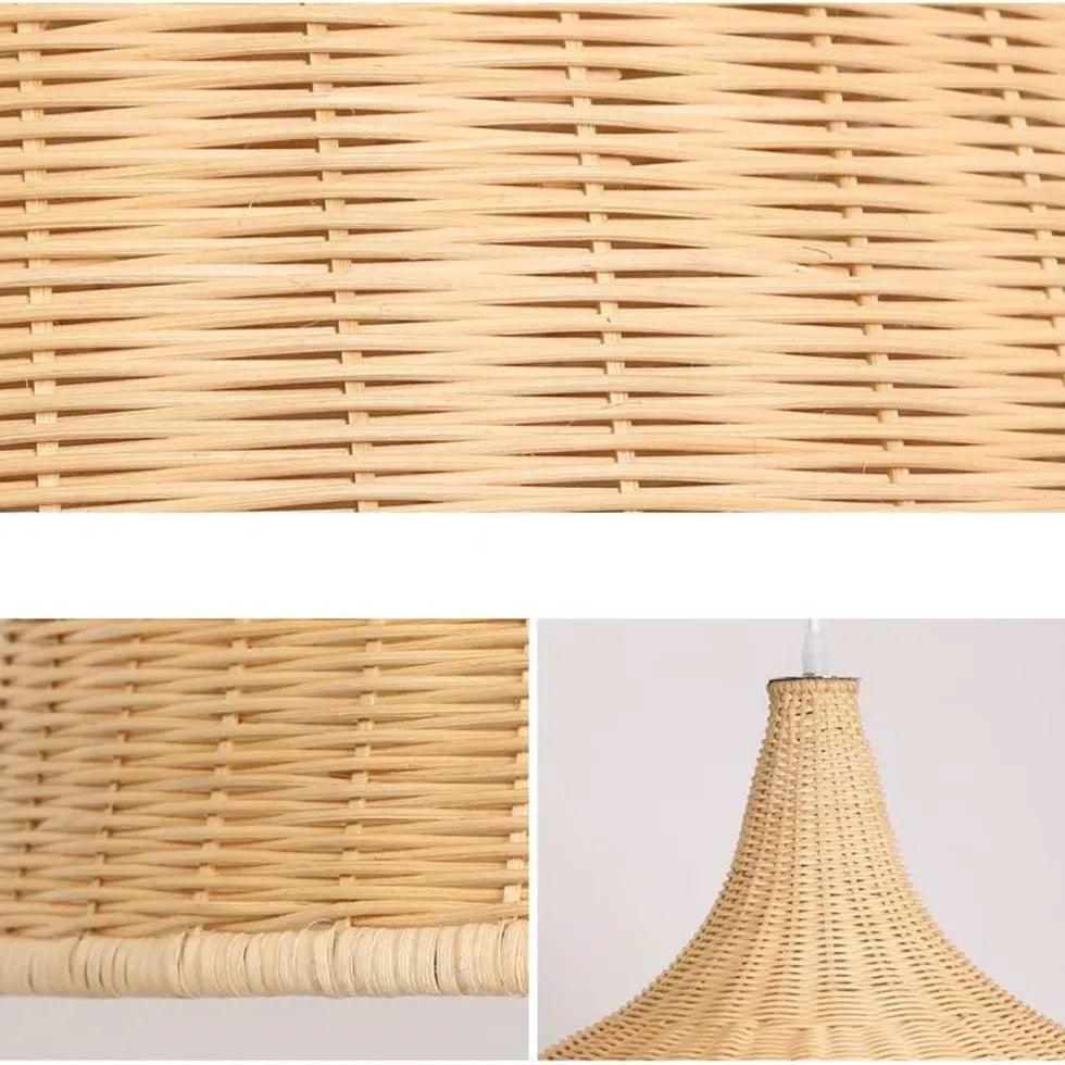 Natural Barrel Kitchen Rattan Pendant Light - Clowas