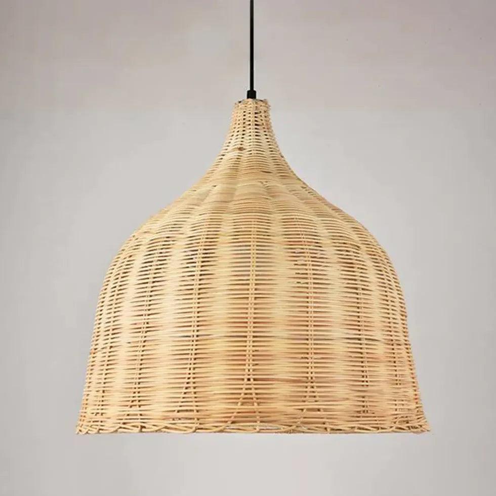 Natural Barrel Kitchen Rattan Pendant Light - Clowas