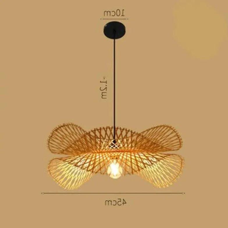 Natural Grid Restaurant Rattan Pendant Light - Clowas