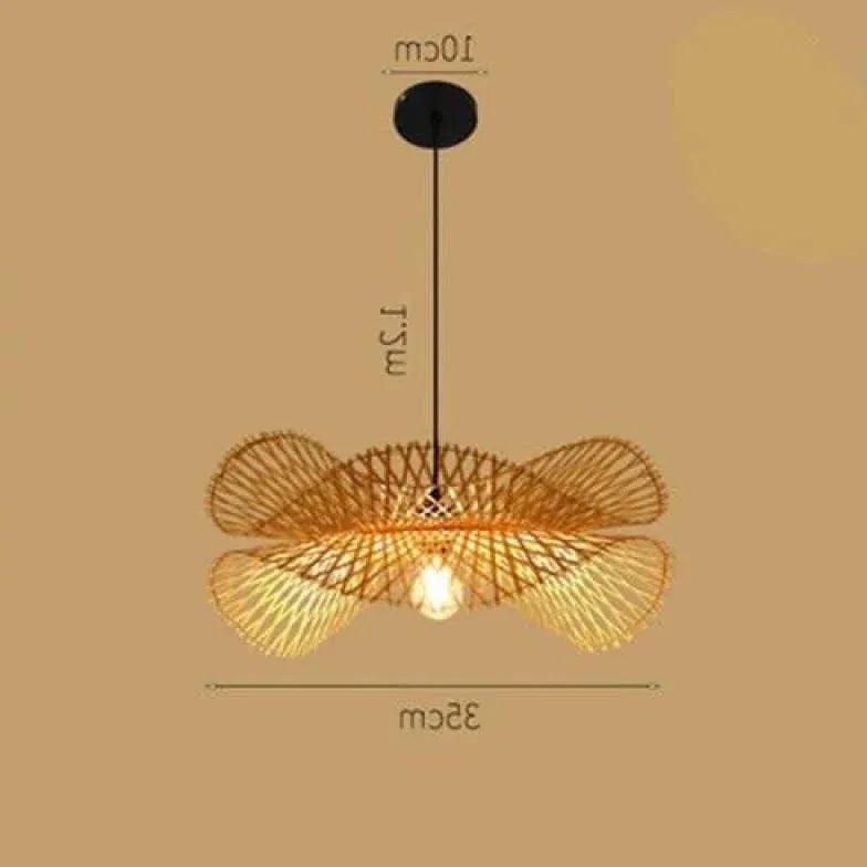Natural Grid Restaurant Rattan Pendant Light - Clowas