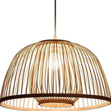 Curved Weaving Rattan Vintage Pendant Light - Clowas